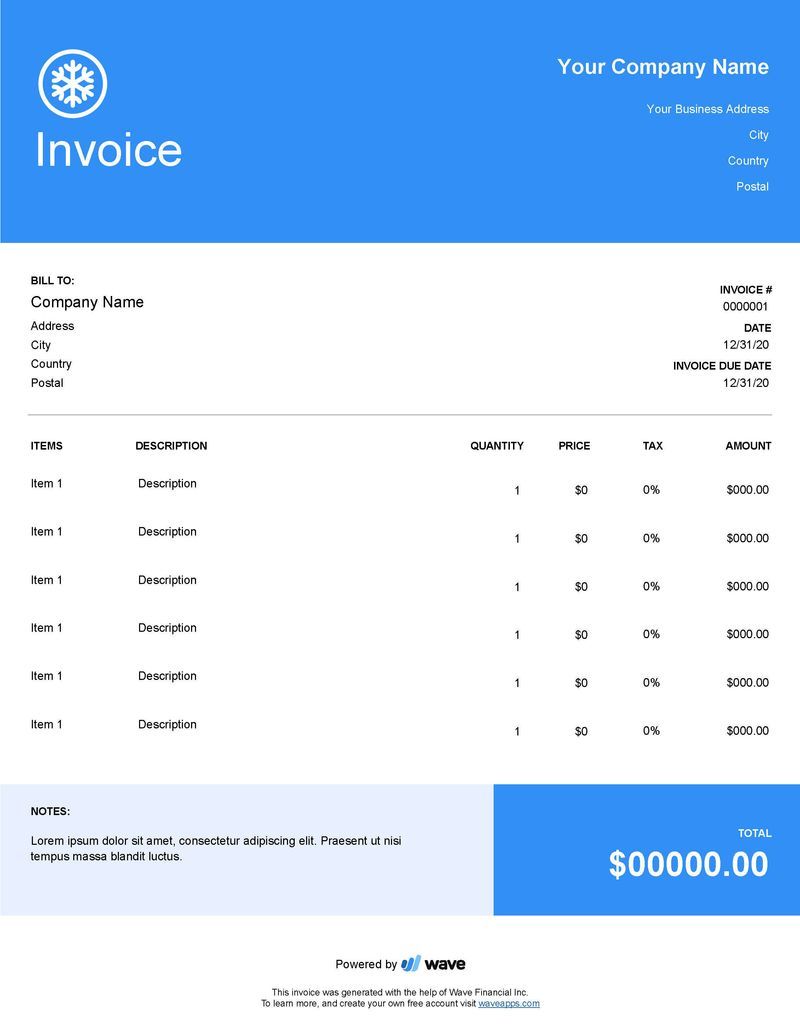 Snow Removal Invoice Template Free Download Snow Plowing Invoice